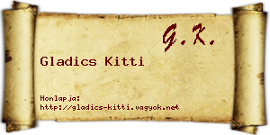 Gladics Kitti névjegykártya